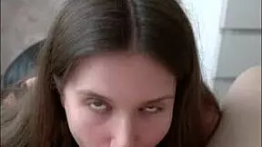 WOW, SUCKING THAT COCK SO DEEP THEN GULPING EVERY LAST DROP!