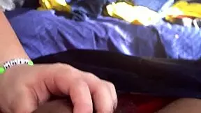 Young interracial couple shares black cock fun casually