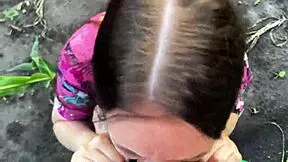 Stepsister got so nervous out in that cornfield... found real comfort with stepbrother's big cock