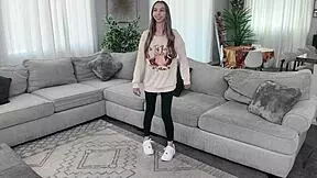 behind the scenes with busty natural blonde breezy bri as she teases with wet pussy and rides cock