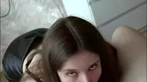 WOW, SUCKING THAT COCK SO DEEP THEN GULPING EVERY LAST DROP!