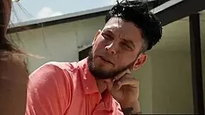 jealous stepdad can't resist banging his hot tanned teen stepdaughter hard