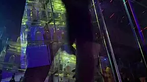 after dancing at enigma club my wife spreads her tight pussy wide at the gloryhole for strangers