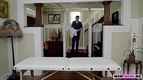 Busty Stepmom Massaged and Pounded by StepSon's Big Cock