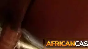 Busty african 18yo strips for hung producer's deepthroat pounding