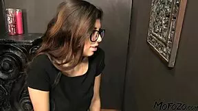 Young amateur deepthroats monster cock sloppy till rough anal orgasm