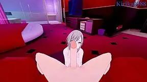 Azusawa Kohane pounds Hinomori Shiho in Project Sekai POV hentai