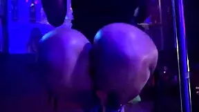 after dancing at enigma club my wife spreads her tight pussy wide at the gloryhole for strangers