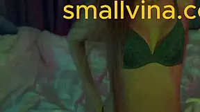 check out this cute asian teen's lingerie teasing her petite ass and tits