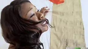 Hazel Grace explores her tight black hole in steamy action