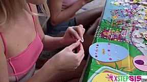 Easter stepsis Kyler Quinn and bff Braylin Bailey share that big cock together