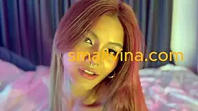 hey this super cute asian teen slips into those hot new panties showing off her petite ass and small tits