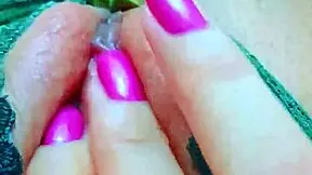 Brunette Latina Babe Fingers Her Strawberry Pink Shaved Pussy and Perfect Clit Close Up