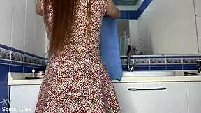 wanna see this skinny teen shave her wet pink pussy up close?