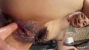 imagine slim japanese housewife fingering hairy tight pussy to intense orgasm in public bath pool wellness area uncensored
