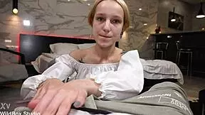 Fucking Skinny Blonde POV Deep In Mouth And Tight Pussy
