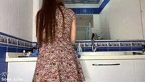 wanna see this skinny teen shave her wet pink pussy up close?