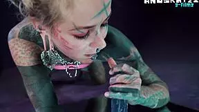 oh man pip's psychedelic hippie ass takes that dildo deep in anal play with pierced nipples and squirting