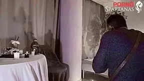 brazilian brunette nun's halloween wet pussy gets roughly fucked doggystyle till moaning orgasm