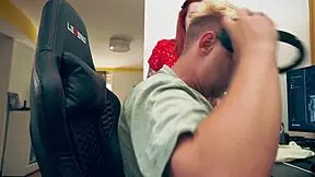 Step son helps step mom out of washer but things get stuck in a funny way.