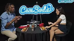 I pour flaming hot sauce on my shaved petite milf pussy lips for BBC challenge game.