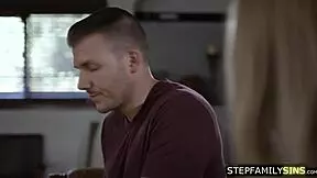 stepsis spreads legs for stepbro's tongue lick pussy fingering blowjob and hard fuck