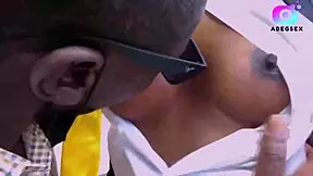 naughty petite teen licks and sucks two teachers' cocks bent over for cash