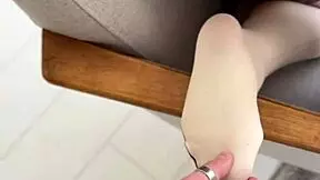 i love teasing my petite nerdy feet in nylons for you