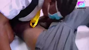 naughty petite teen licks and sucks two teachers' cocks bent over for cash