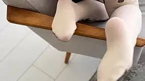 i love teasing my petite nerdy feet in nylons for you