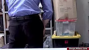 She got busted shoplifting so she dropped to knees and sucked that cop cock deep to walk free