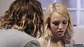 Petite teen 18+ gets fingered licked and deepthroats monster cock