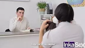 Busty mexican student fucked hard by teacher to pass course