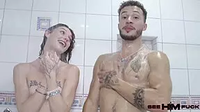 Apollo Banks seduces Shroom Q in lingerie before deep anal ride