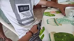 Busty spanish babe pays gardener with wet pussy talk