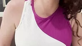 Blonde big tits beauty in lingerie offers herself as prize on social media for first time big black cock worship