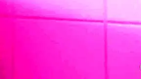 I'm so horny watching this seductive brunette babe masturbate her small shaved tits in shower