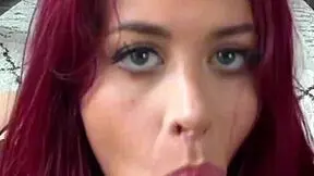 petite busty redhead twerks her ass while rimming and deepthroating for that pov facial cumshot