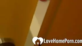 I'm so horny watching this seductive brunette babe masturbate her small shaved tits in shower