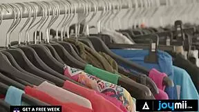 joymii cutie in lingerie rides monster cock doggystyle with tight pussy