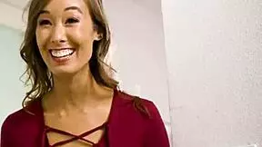 ASIAN Stepmom Fingers STEPDaughter's Tight Pussy Till Squirting Orgasms!