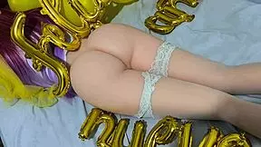 new year means popping my virgin stepdaughter's tight ass and pussy creampie