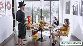 Teen 18+ and stepmom dive into family group fun on stepfamfuck.com