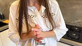 Shoot cum deep in cheating stepmom's mouth before christmas party!