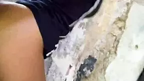 whoa tall brunette babe with natural tits goes crazy 😩 sloppy deepthroat on big cock then rough pov doggystyle outdoors!!