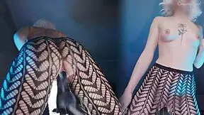 Petite blonde pro-takes BBC deep fake creampie blast