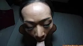 Ladyboy Cindy, suck it then take anal doggy!