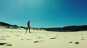 travel show features sasha ikeyeva's bikini ass on spanish beach