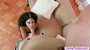 Petite Ebony Jeni Angel Rides Boss Cock Hard