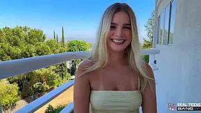 Sky Wonderland's public POV blowjob turns into hard outdoor doggystyle riding